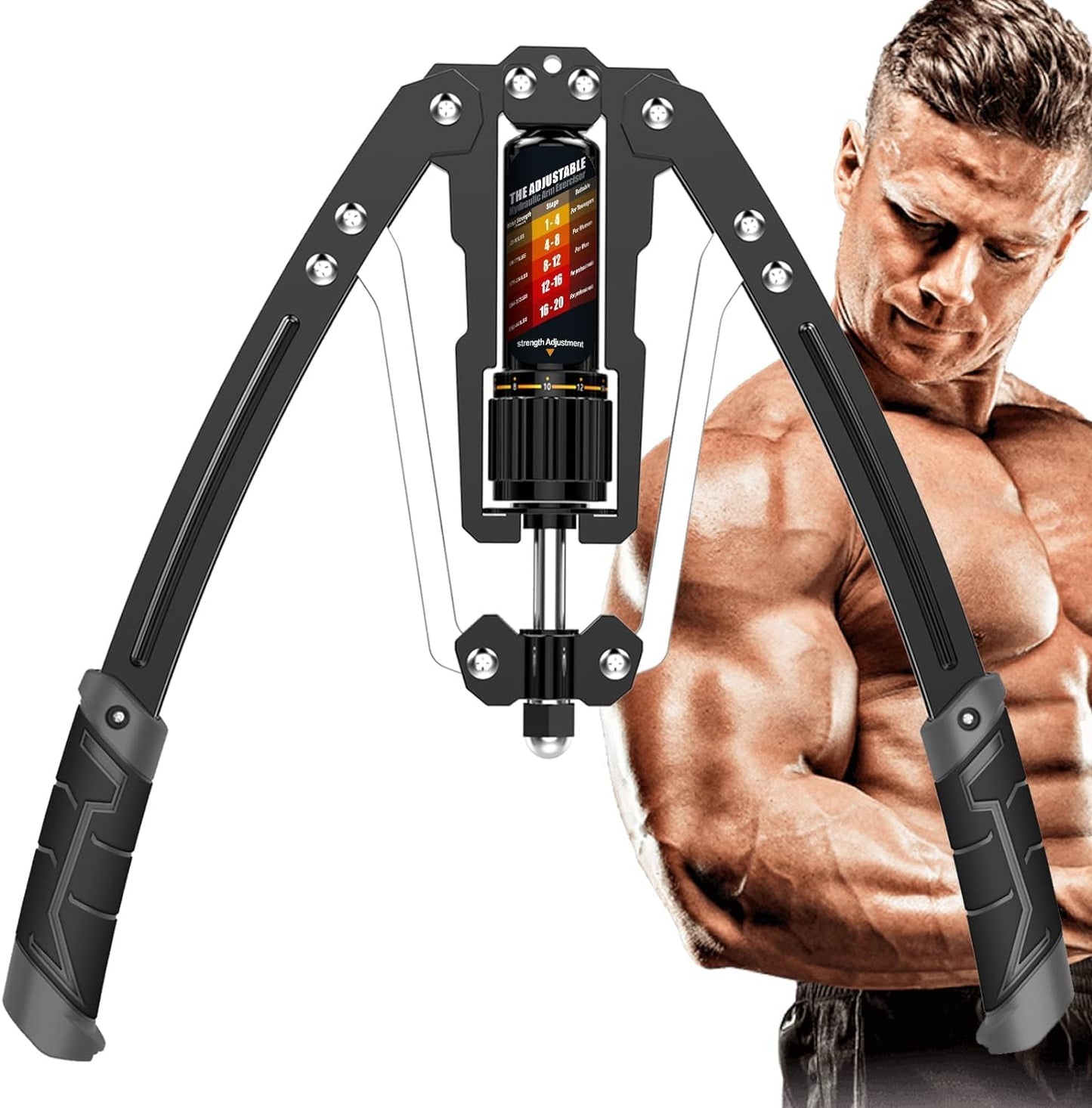 EAST MOUNT Twister Arm Exerciser - Adjustable 22-440lbs Hydraulic Power, Home Chest Expander, Shoulder Muscle Training Fitness Equipment