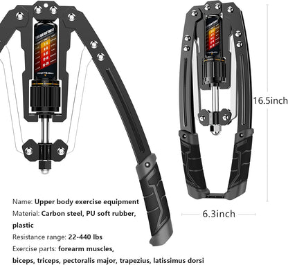 EAST MOUNT Twister Arm Exerciser - Adjustable 22-440lbs Hydraulic Power, Home Chest Expander, Shoulder Muscle Training Fitness Equipment